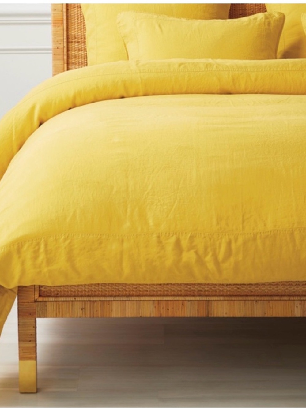 Serena and lily positano linen duvet cover yarrow